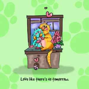 "Love like there's no tomorrow" WHIMSHOTS CANVAS
