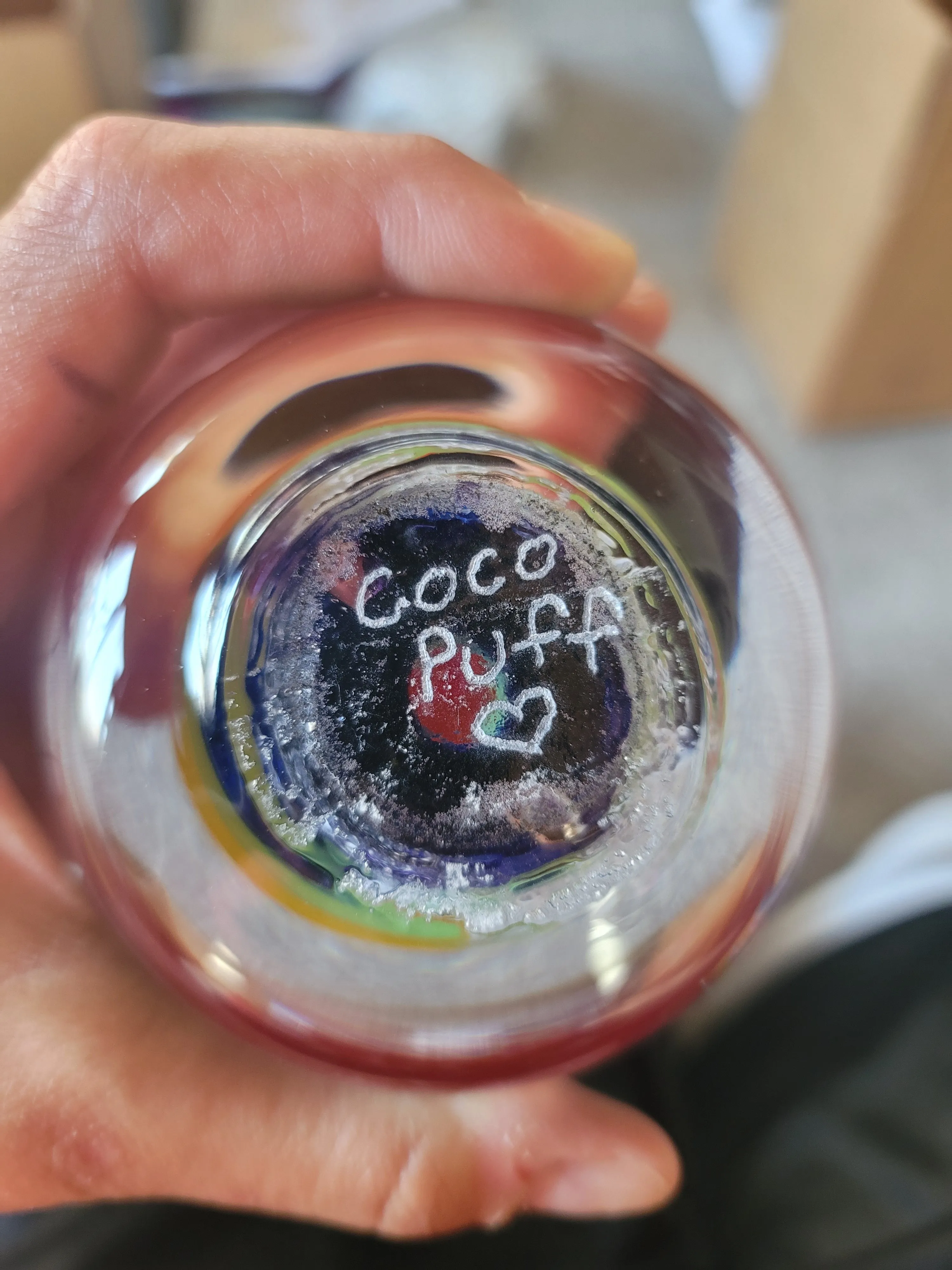 Rainbow Bridge Swirl with Cremation Ash