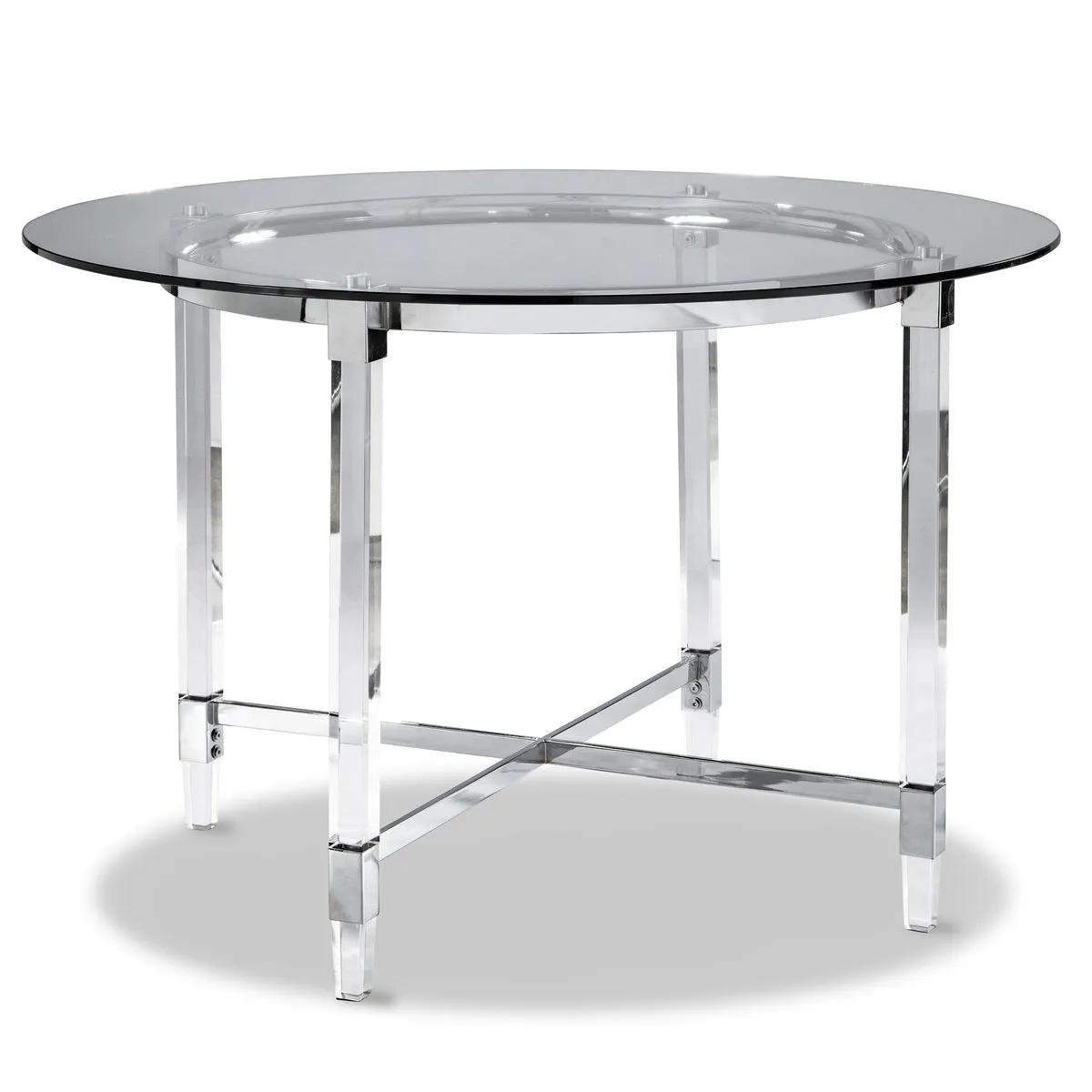 Round Dining Table with Acrylic Legs
