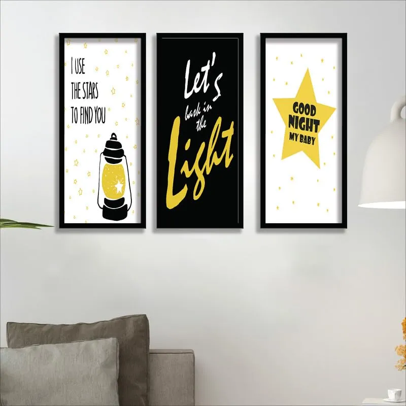 SAF paintings Motivational Quotes Black frame painting for Wall Decoration SA-SANFLP33518