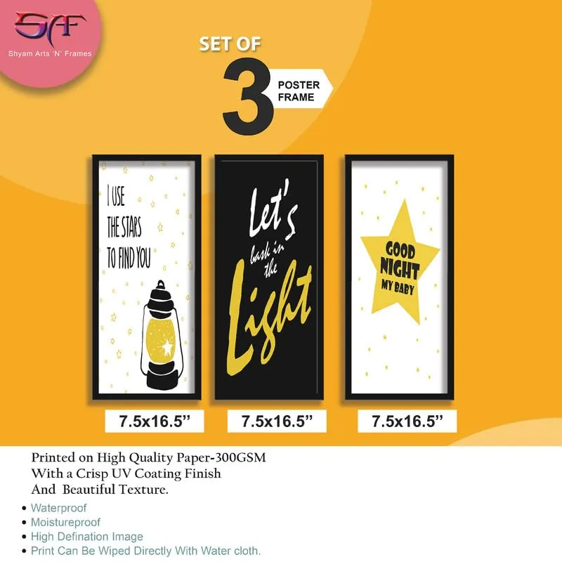 SAF paintings Motivational Quotes Black frame painting for Wall Decoration SA-SANFLP33518