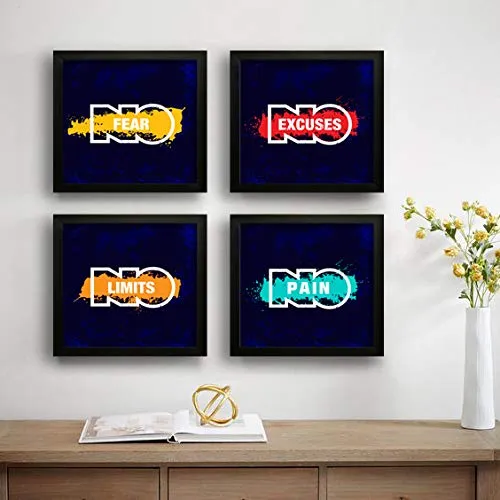 SAF paintings Motivational Quotes Digital Reprint 19 x 19 inch Painting - Set of 4 SANFSD37N