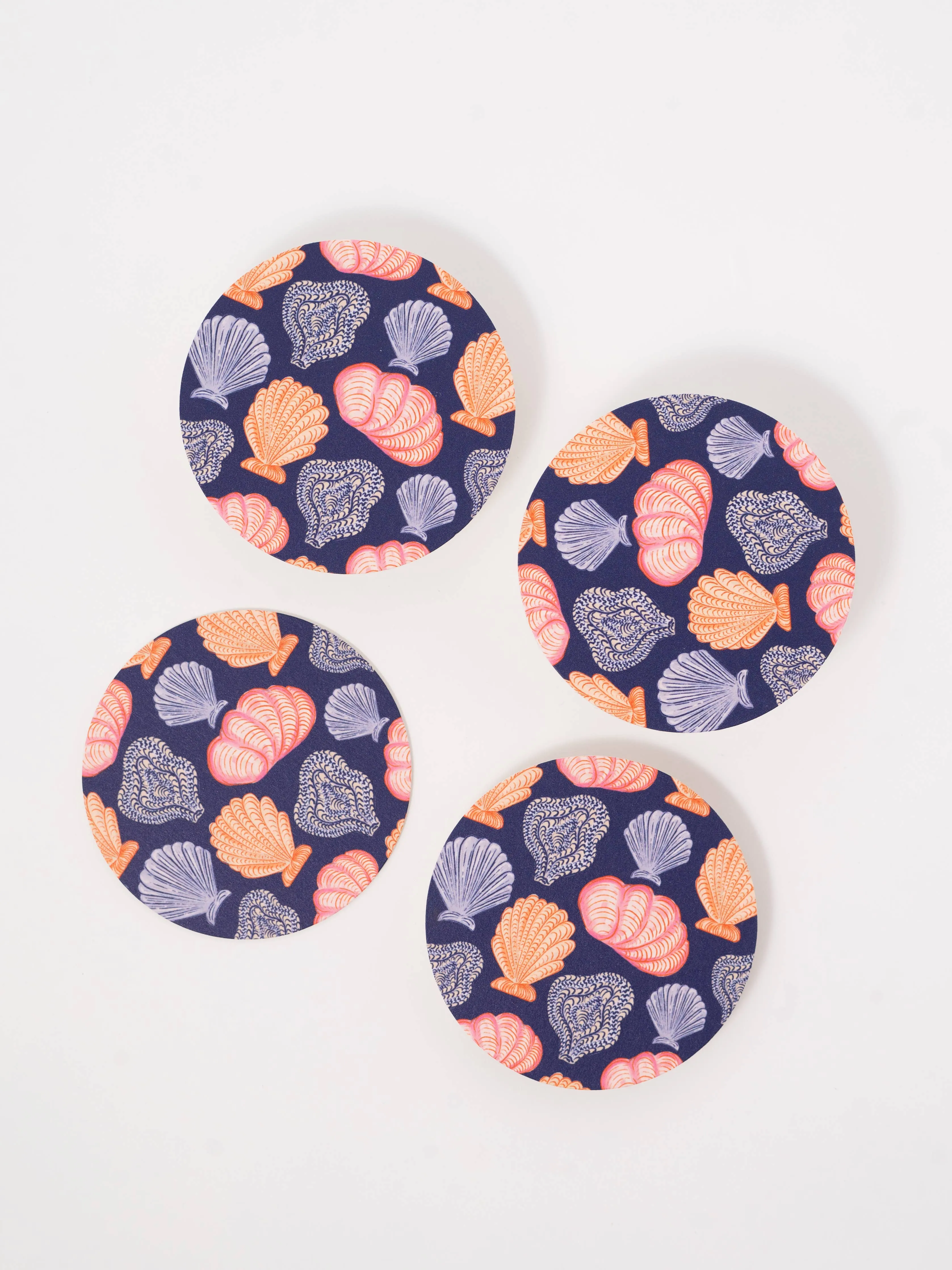 Sea Shells Coastal Coaster - Set of Four