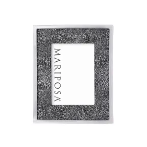 Shagreen Leather with Metal Border 5x7 Frame