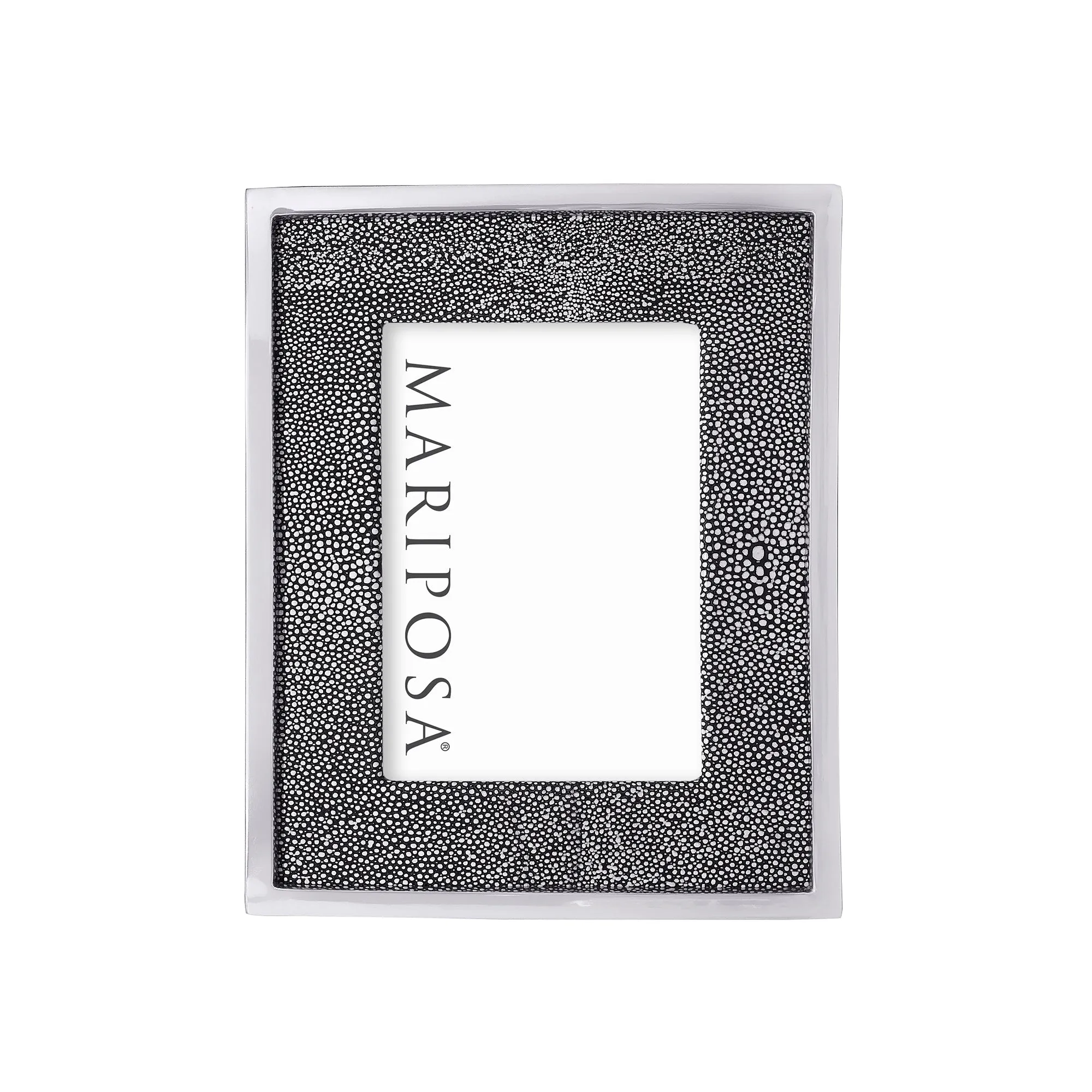 Shagreen Leather with Metal Border 5x7 Frame
