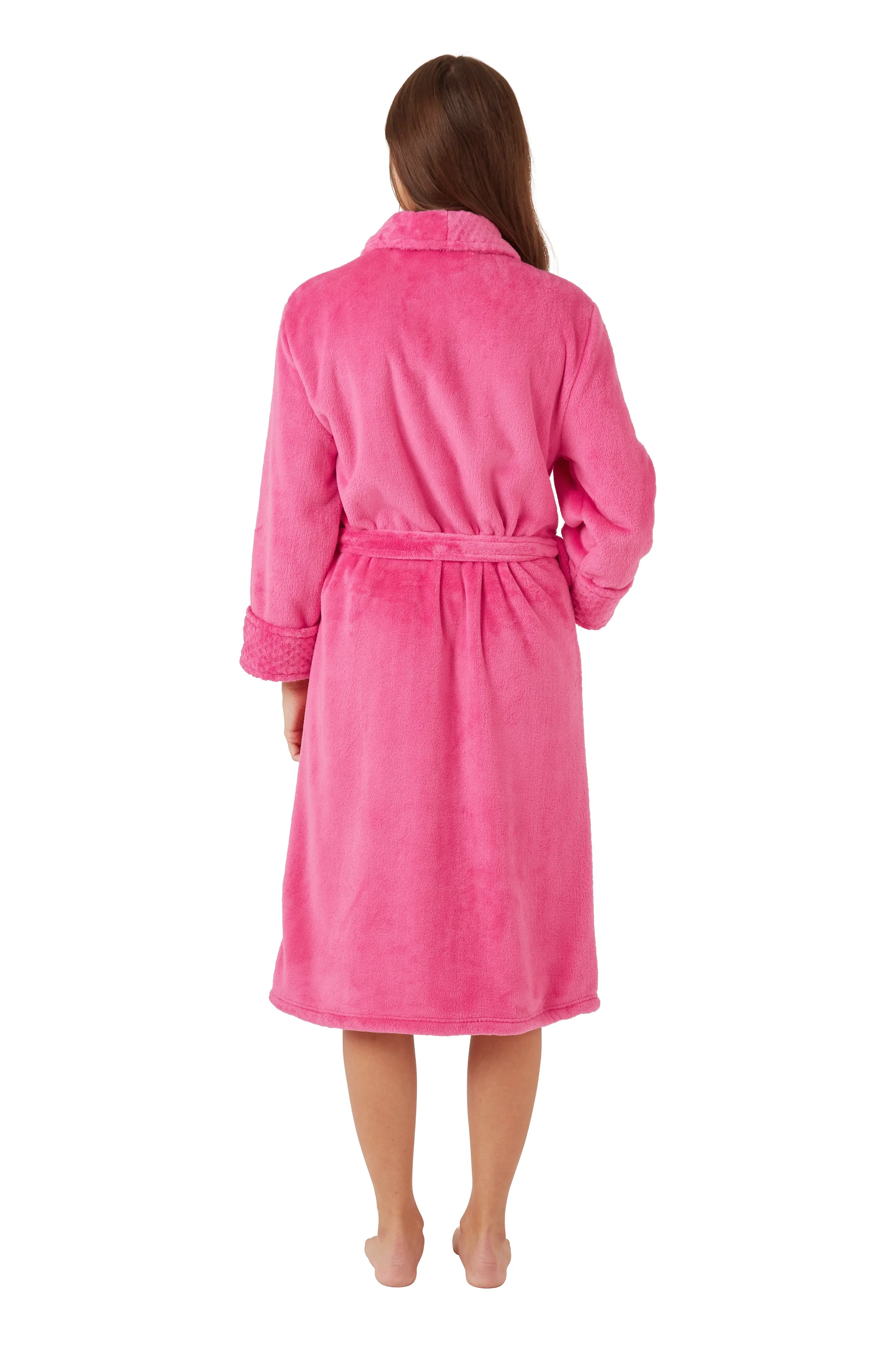 Shimmer Fleece Robe-PINK
