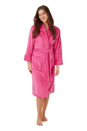 Shimmer Fleece Robe-PINK