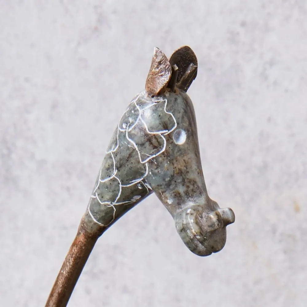 Shona Stone Short Tall Giraffe Sculpture Set