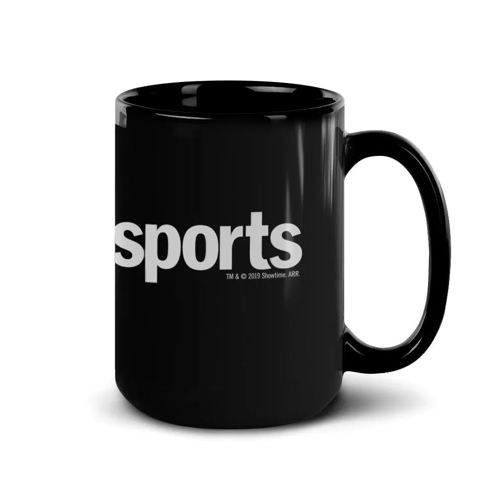SHOWTIME Sports SO Sports Red Bug Outline Logo Black Mug