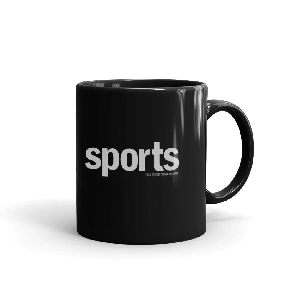 SHOWTIME Sports SO Sports Red Bug Outline Logo Black Mug
