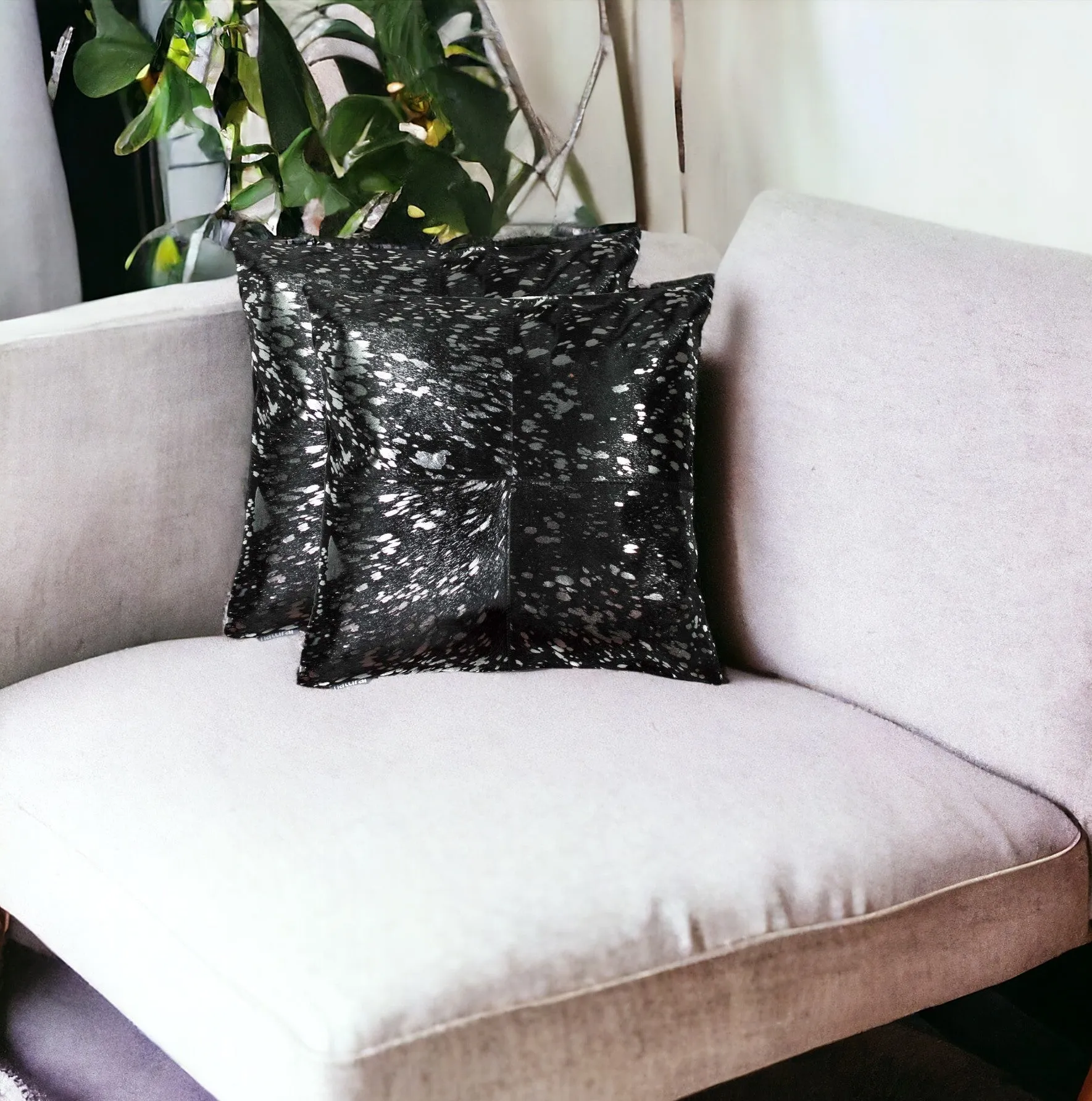 Silver And Black Torino Quattro Pillow 2 Pack