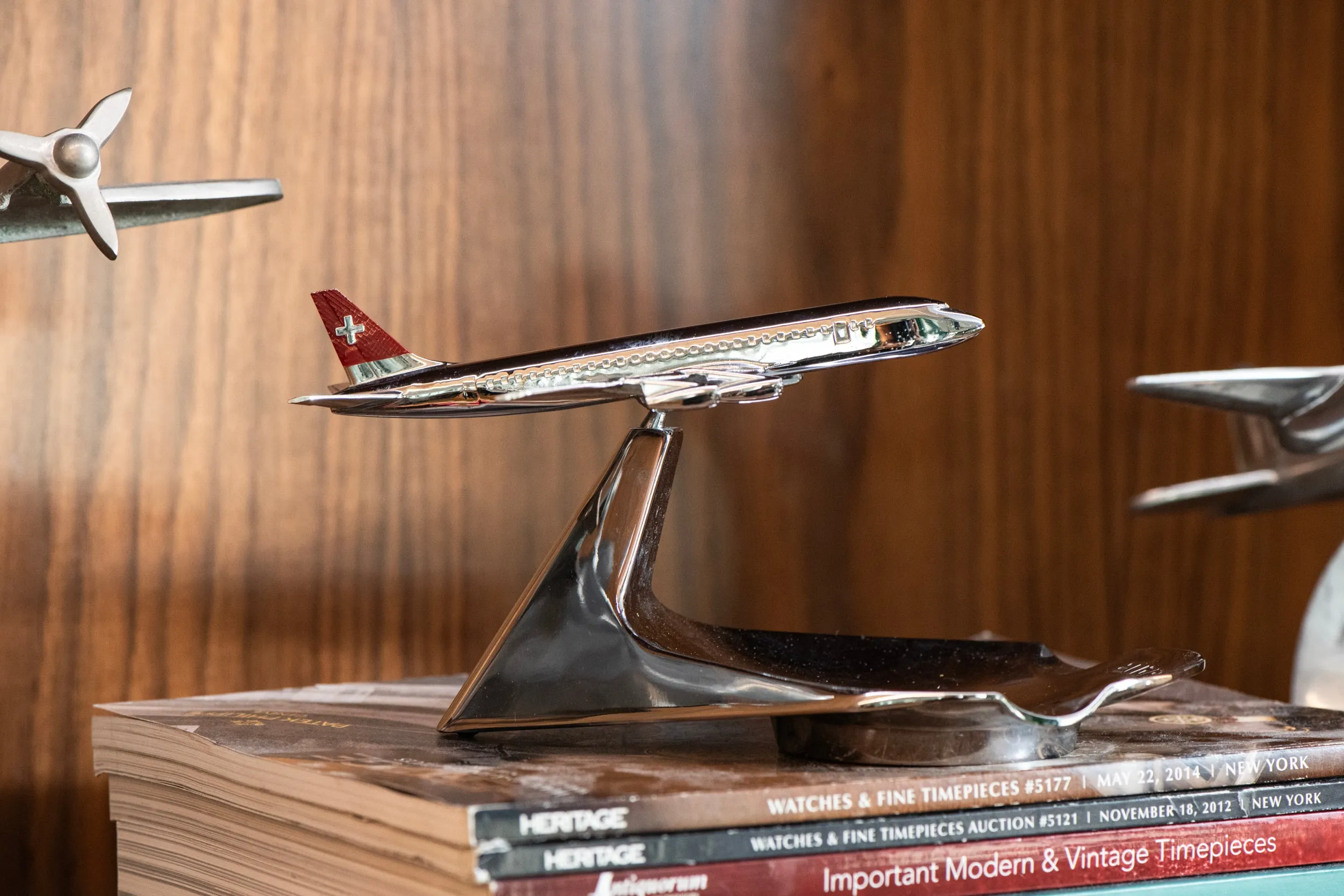 Swissair DC-8 Chrome Ashtray by Bühler