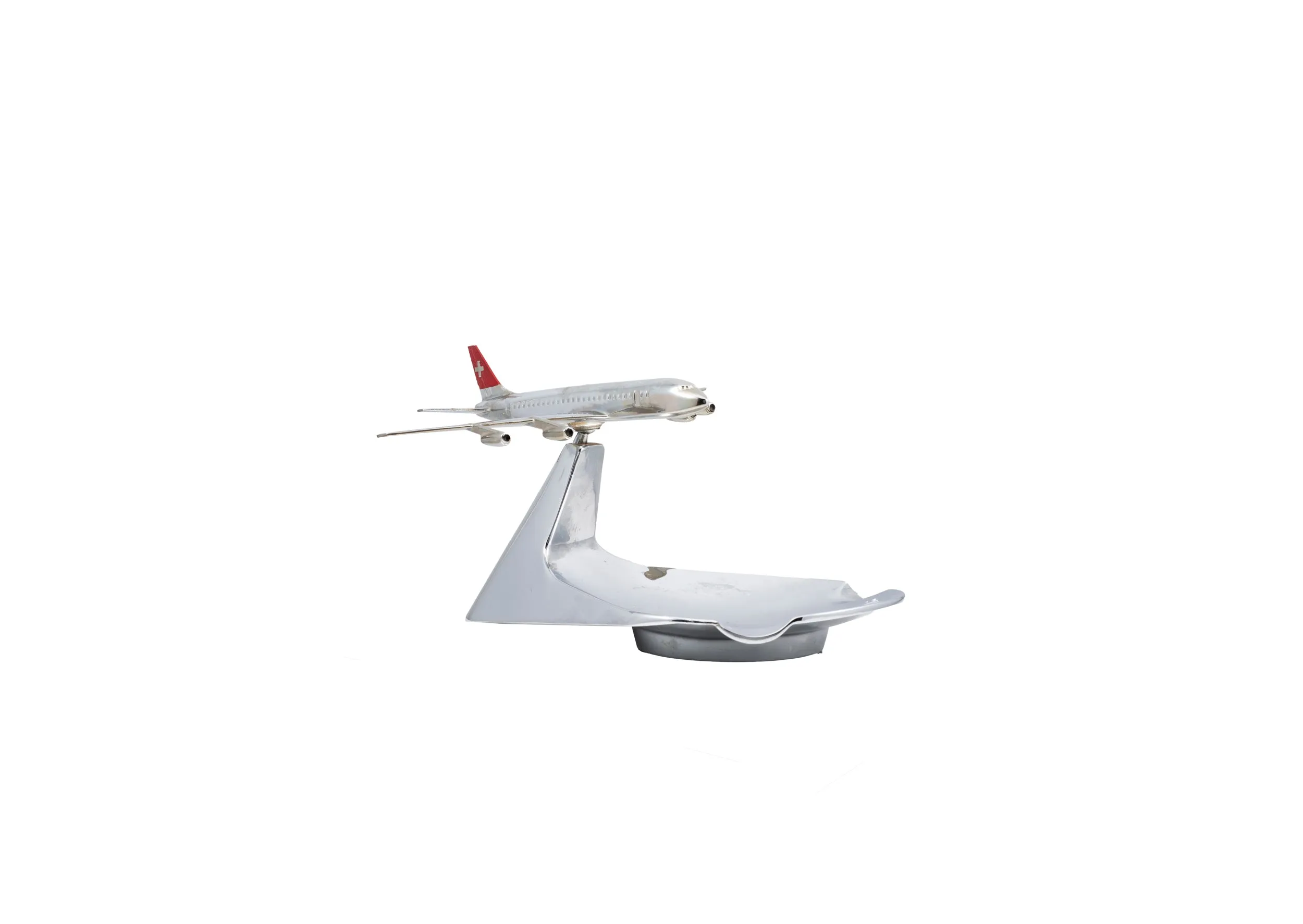 Swissair DC-8 Chrome Ashtray by Bühler