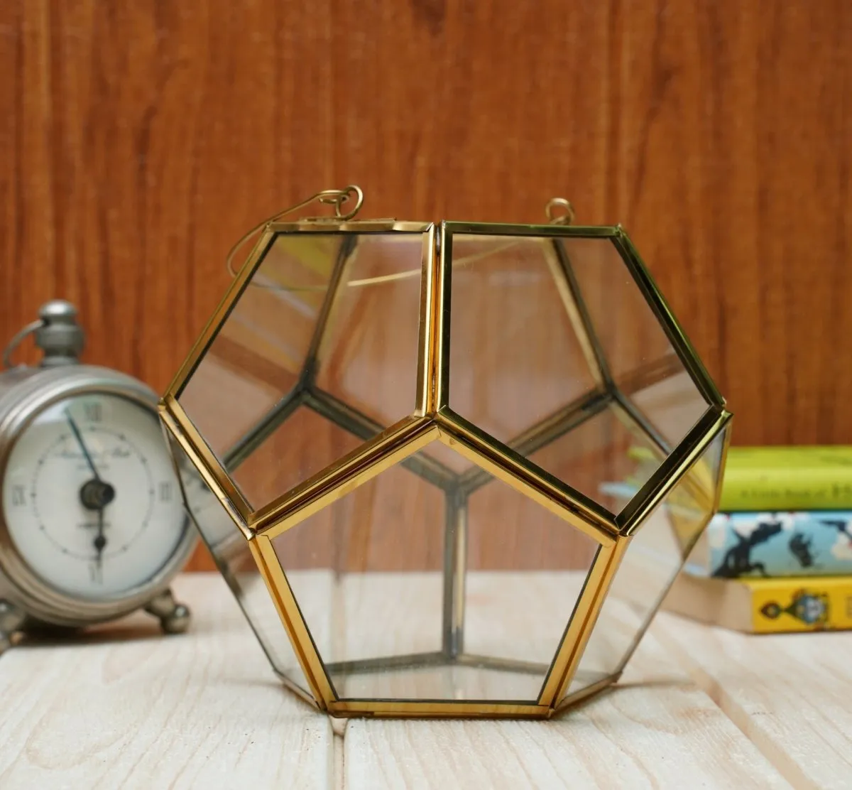 Terrarium Glass Containers with Terrarium Grow Kit (Golden Fullerene)