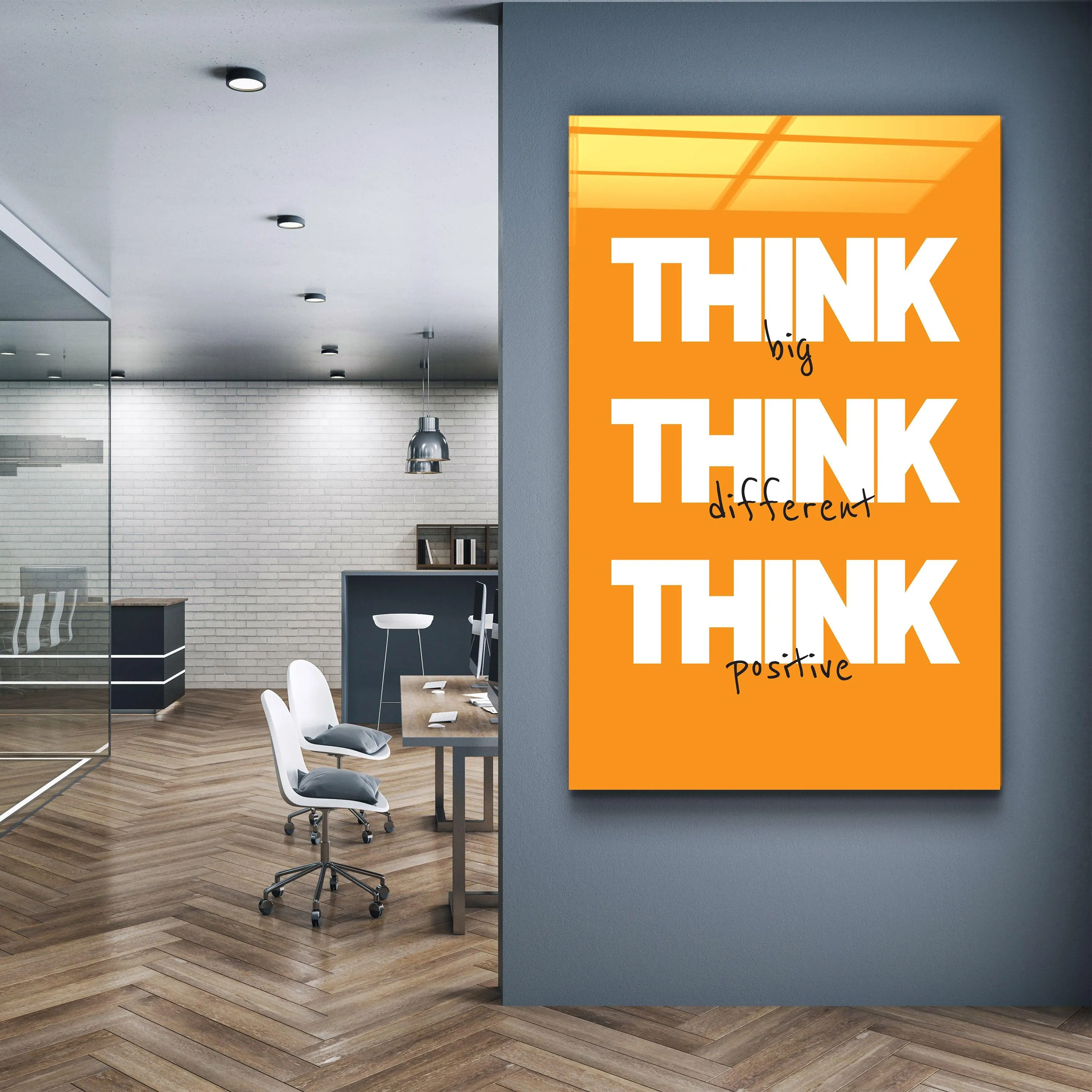 Think Big | Motivational Glass Wall Art