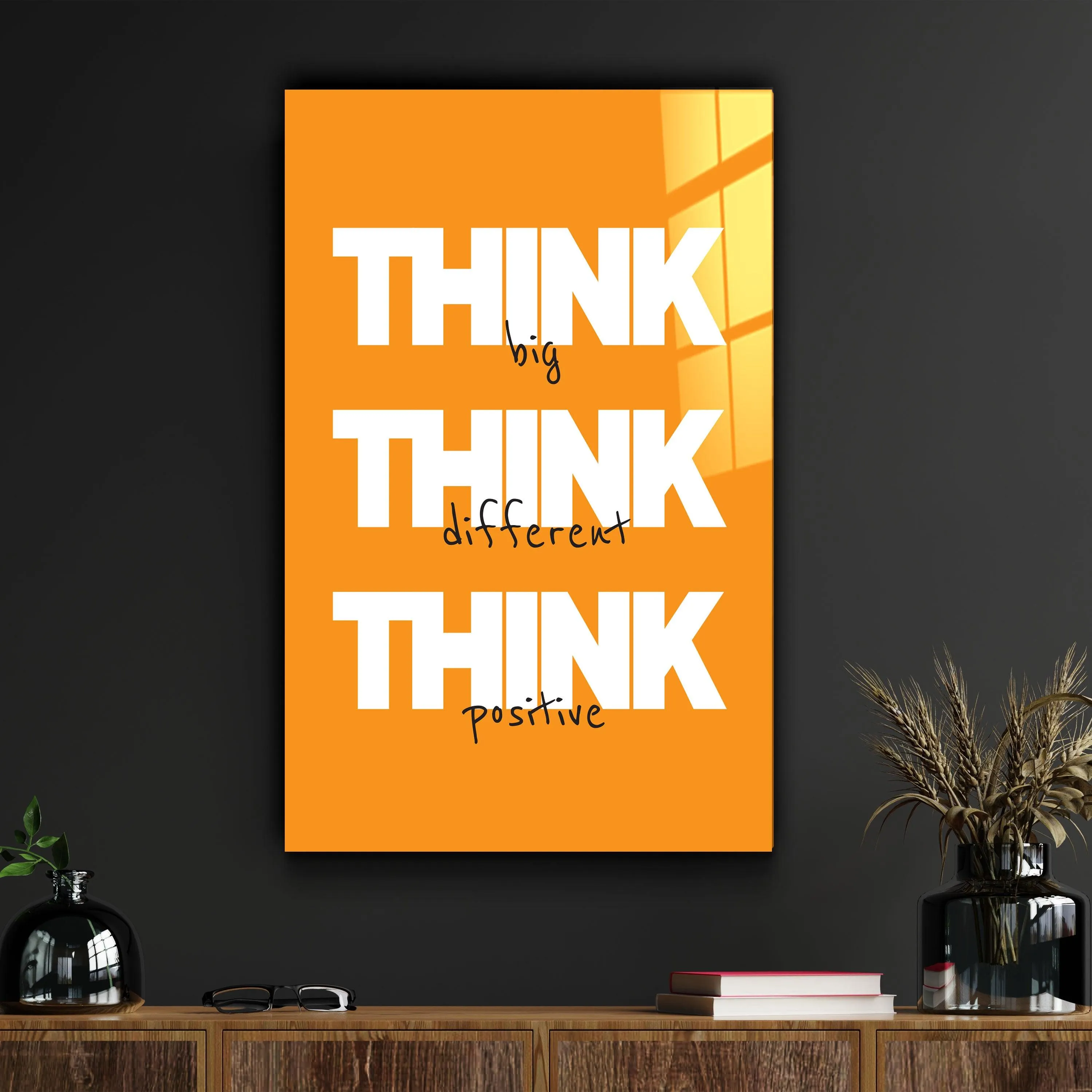 Think Big | Motivational Glass Wall Art