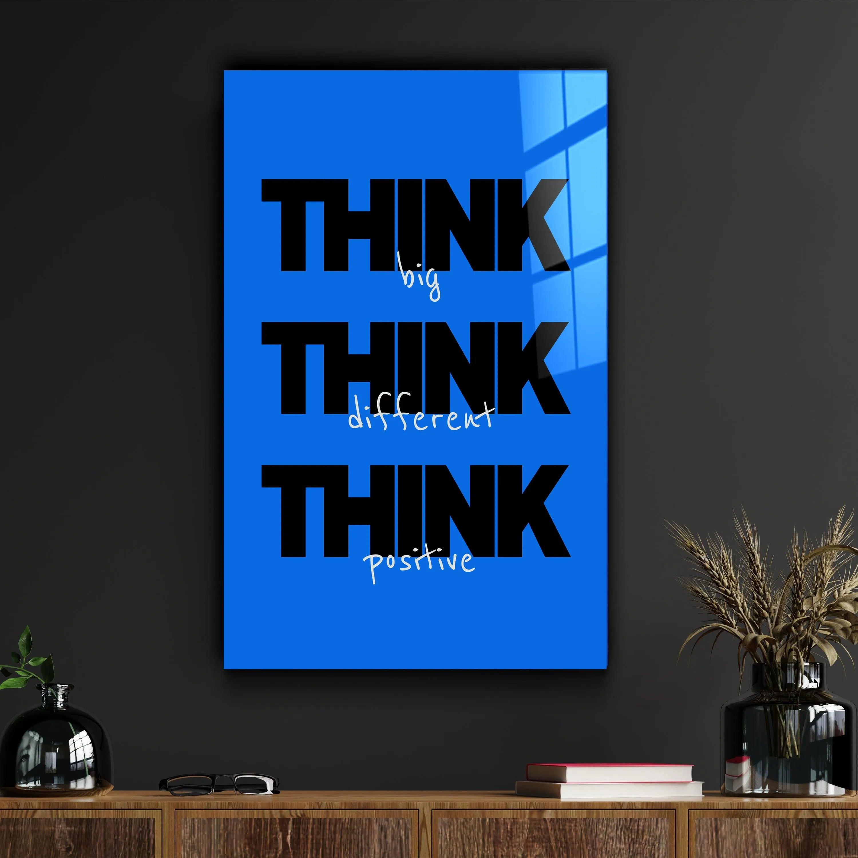 Think Big | Motivational Glass Wall Art