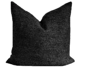 Throw Pillow Cover - Black Bouclé
