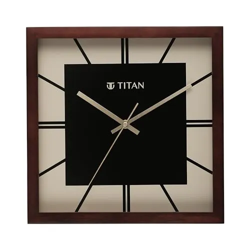 Titan Black & Timber Wooden Wall Clock