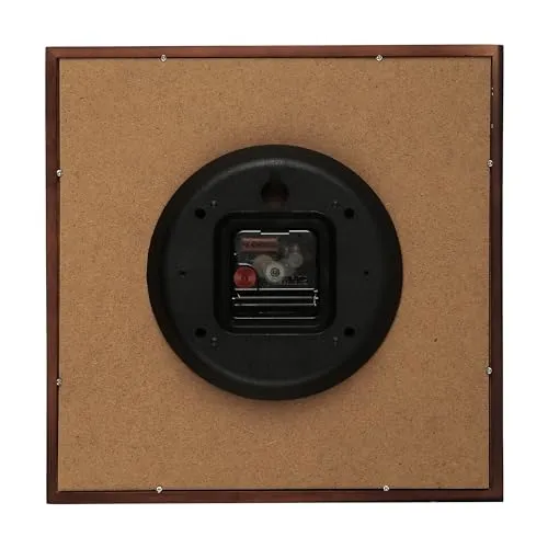 Titan Black & Timber Wooden Wall Clock