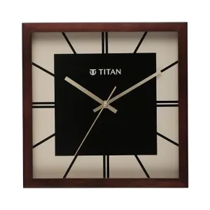 Titan Black & Timber Wooden Wall Clock