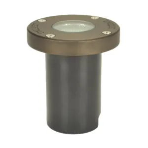 Unique Nova Flat In-Ground Light Brass Housing Weathered Brass 25 ft Lead