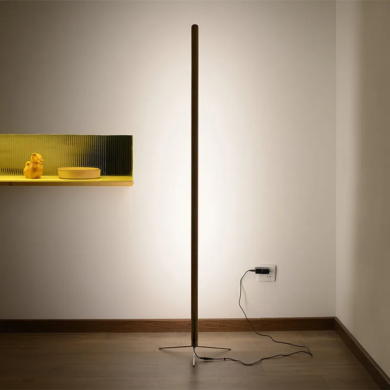 Vertical Solid Wood Floor Lamp
