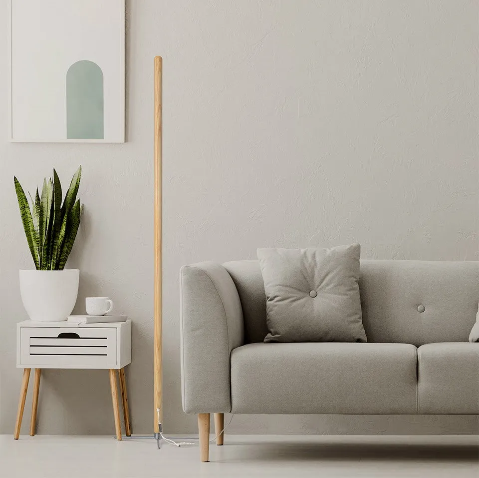 Vertical Solid Wood Floor Lamp