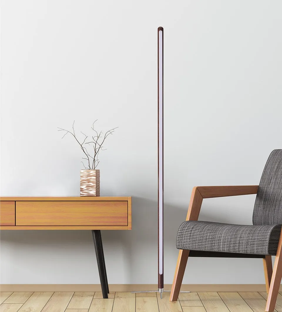 Vertical Solid Wood Floor Lamp