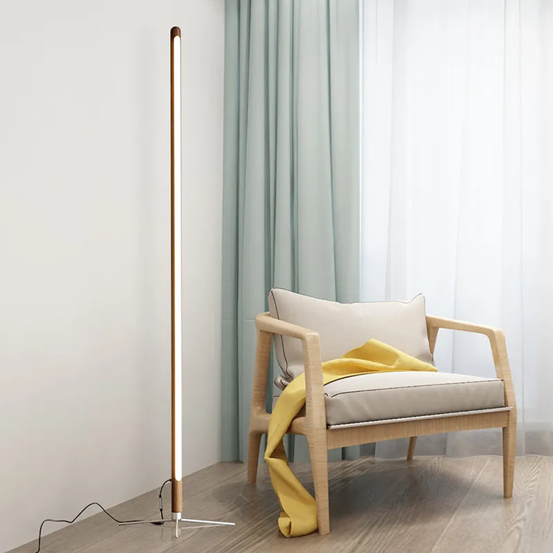 Vertical Solid Wood Floor Lamp