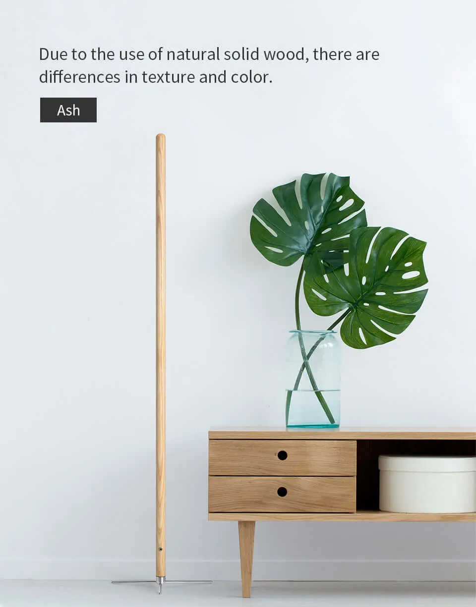 Vertical Solid Wood Floor Lamp