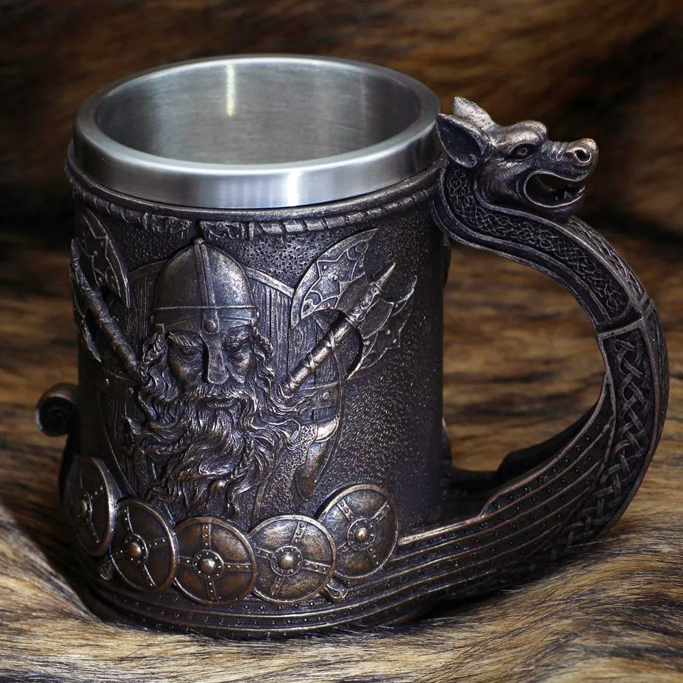 Viking Drakar Longship Tankard