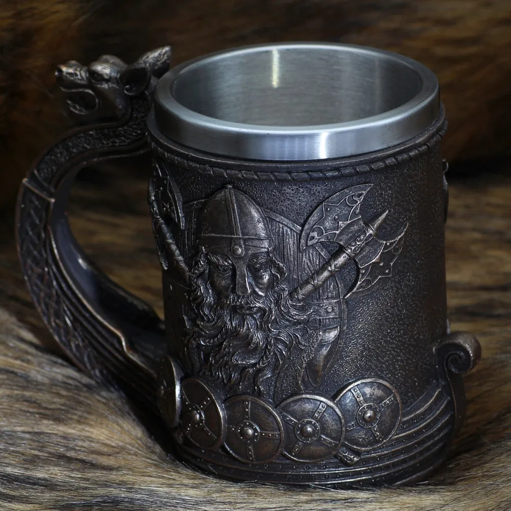 Viking Drakar Longship Tankard