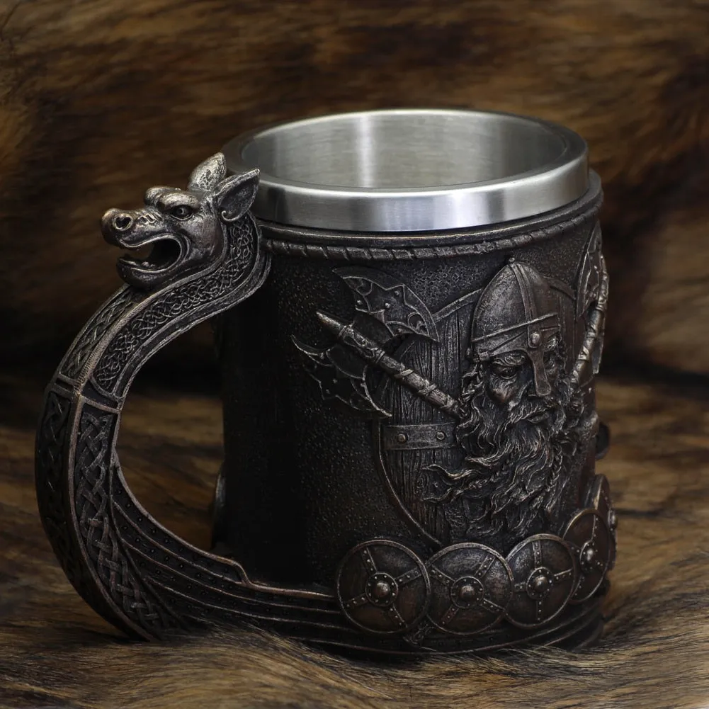 Viking Drakar Longship Tankard