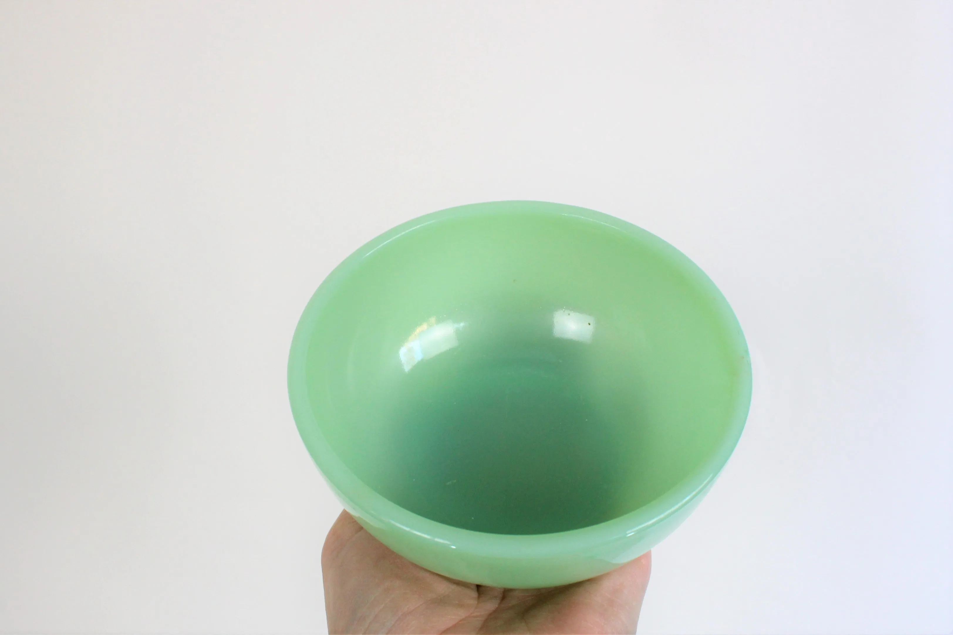 Vintage 1950s Jadeite Coffee Cups And Bowls