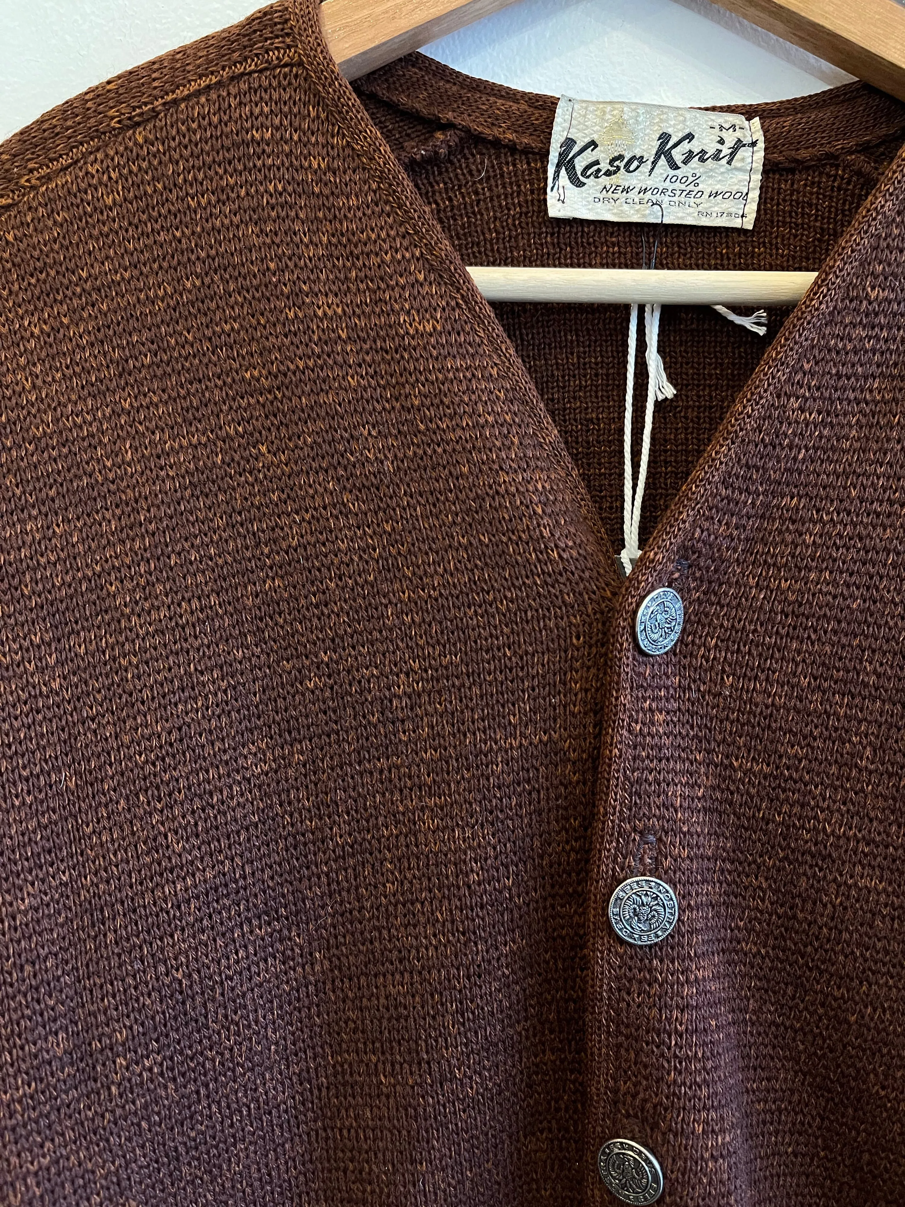 Vintage 1960s Burnt Orange Cardigan