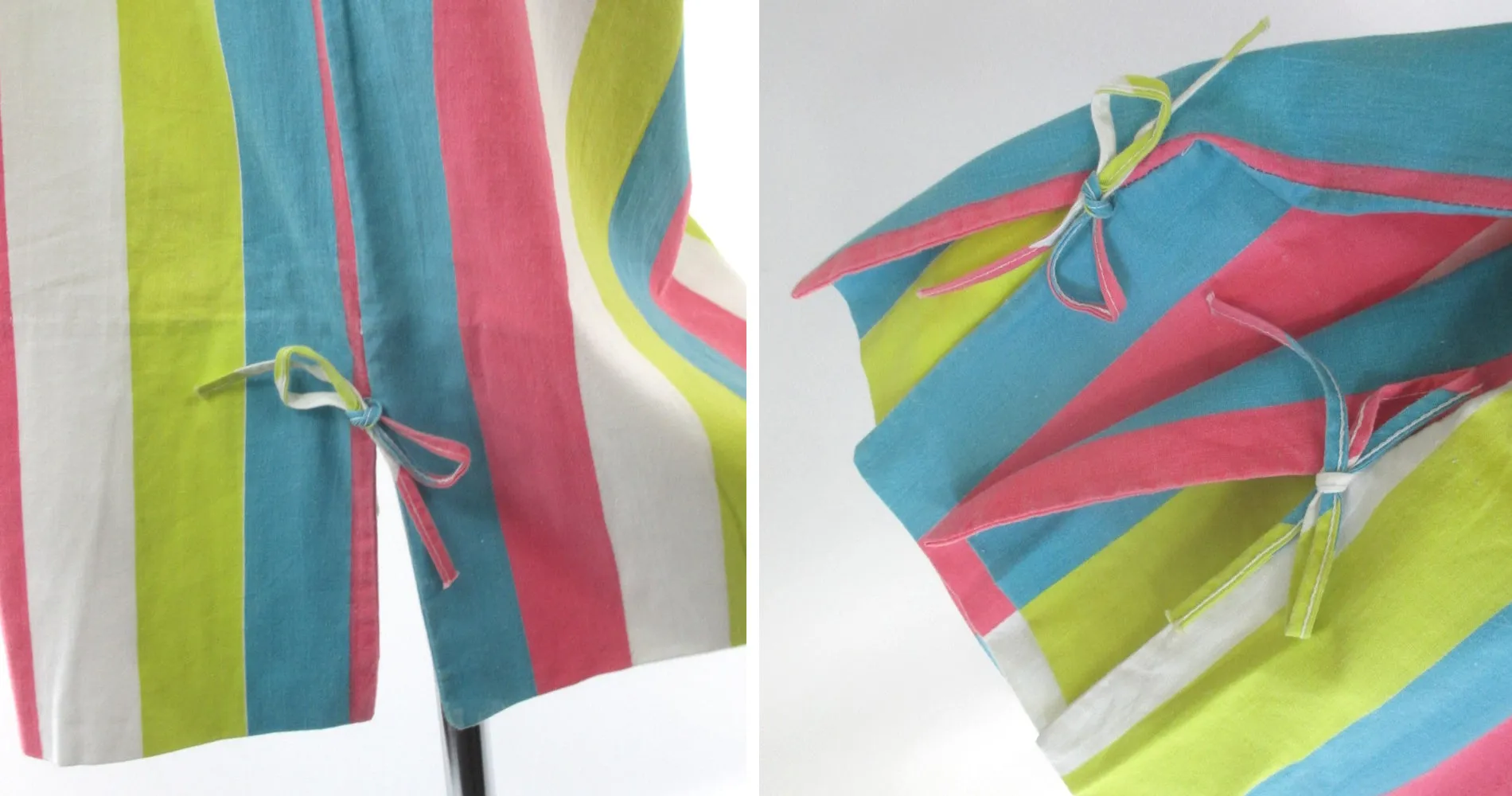 Vintage 60s Atomic Stripe Shift Dress M