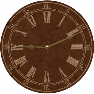 Vintage Style Brown Clock – Handmade Rustic Decor