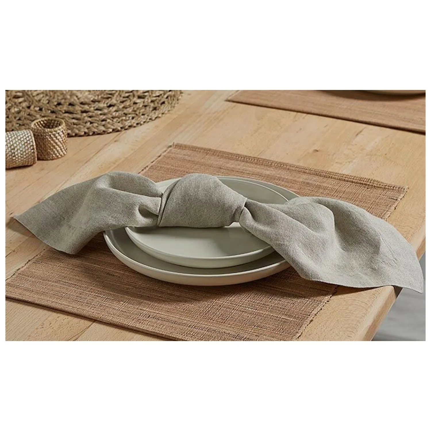 Walton & Co 48cm  Water Hyacinth Placemat Taupe