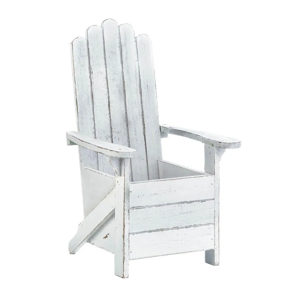 White Adirondack Chair Planter