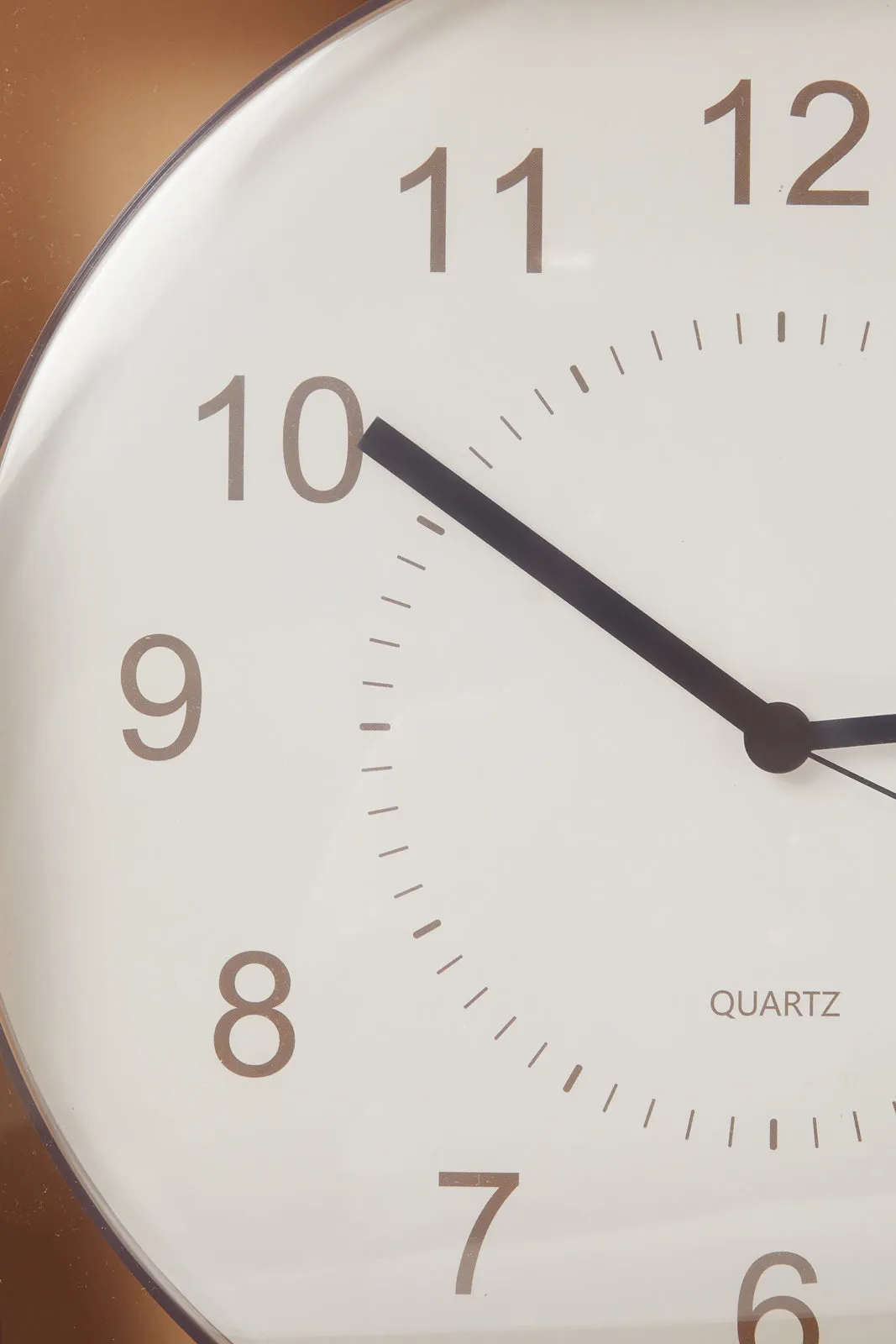 White Wall Clock With Numbers And Thin Frame