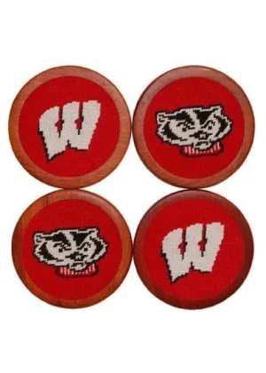 WISCONSIN NEEDLEPOINT COASTER SET