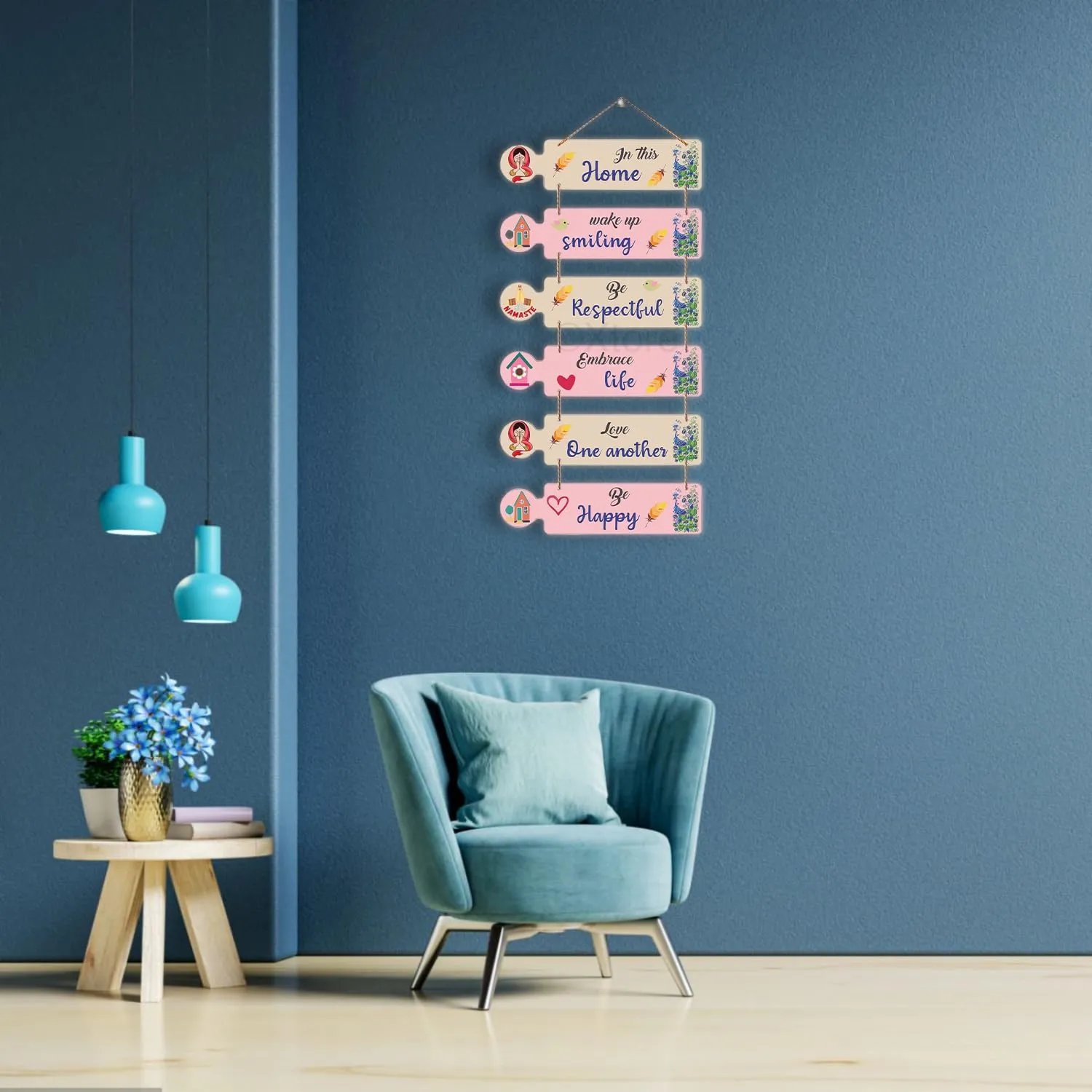 Xtore Decorative Wall Art MDF Wooden Wall Hanger for Living Room | Bedroom | Office | Kitchen | Home Decor - (XT114)