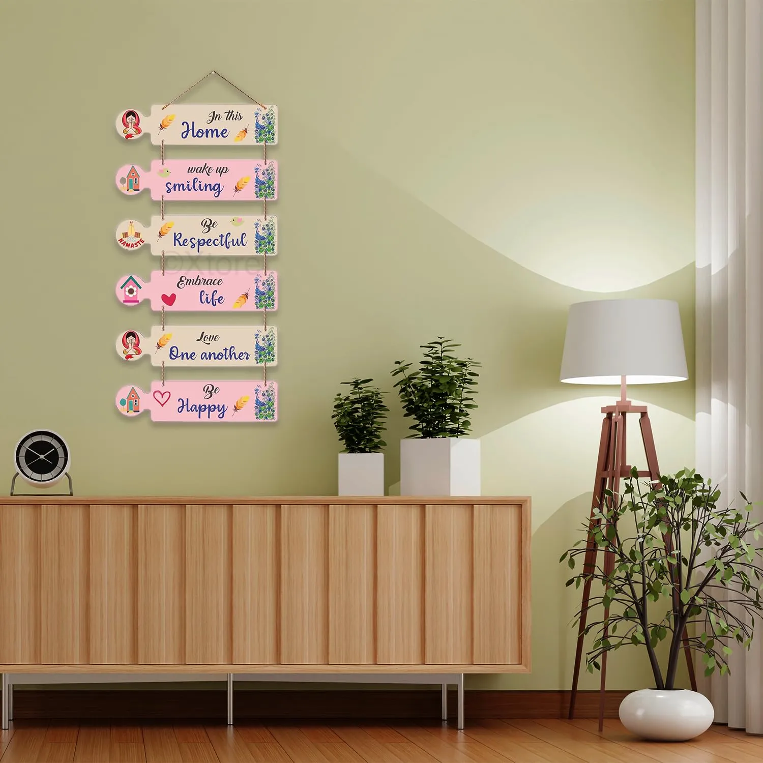 Xtore Decorative Wall Art MDF Wooden Wall Hanger for Living Room | Bedroom | Office | Kitchen | Home Decor - (XT114)