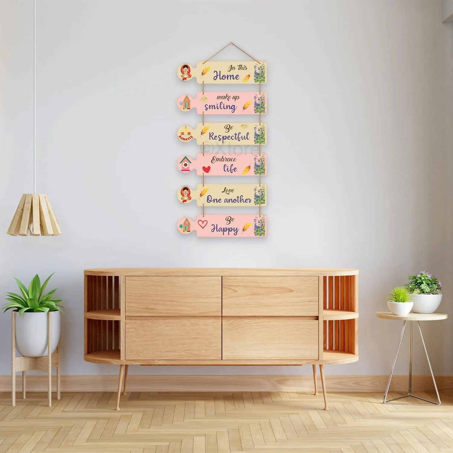 Xtore Decorative Wall Art MDF Wooden Wall Hanger for Living Room | Bedroom | Office | Kitchen | Home Decor - (XT114)