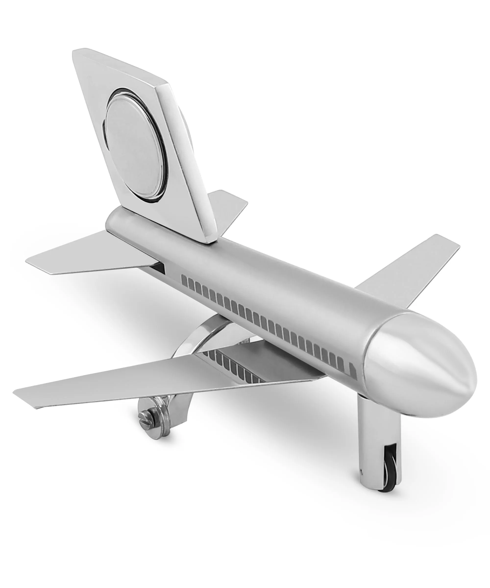 ZAHEPA Aeroplane Miniature Desk Clock | Stylish and Elegant Timepiece for Office Table Decoration | Metal Paper Weights with Sleek Chrome Finish | Ideal Gift for Aviation Enthusiasts.