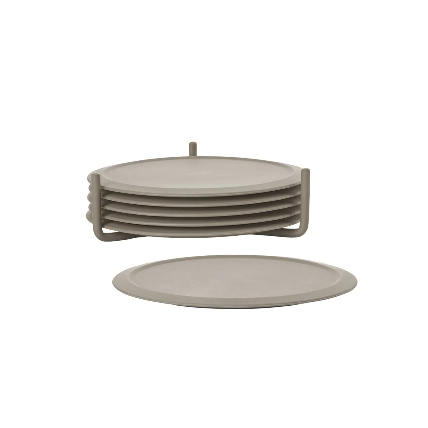 zone denmark | singles coasters | set of 6 | taupe