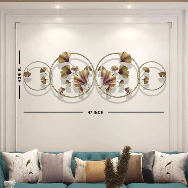 ZOVE Metal Flower Wall Art Perfect For Home, Hotel, Restaurant, Living Room Decoration (Size : 47 X 15 INCH)