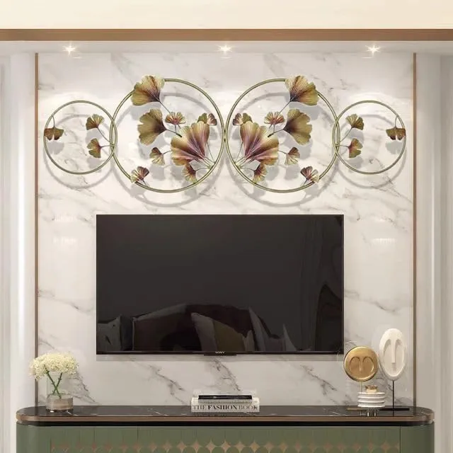 ZOVE Metal Flower Wall Art Perfect For Home, Hotel, Restaurant, Living Room Decoration (Size : 47 X 15 INCH)