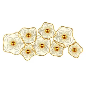 ZOVE Modern Handcrafted luxury Set of 8 Gold Plated Metal Wall Decor Perfect for Living Room//Drawing Room//Hotel // Restaurant //_Color : Electroplated Gold